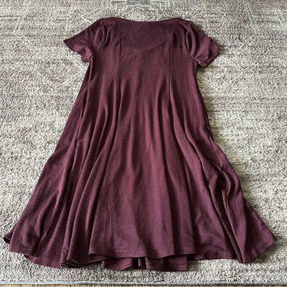 NWT Torrid Mini Slub Rib Fluted Dress Winetasting 1X - Picture 10 of 11